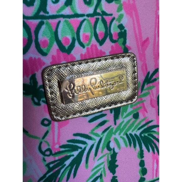 Lilly Pulitzer Duffel bag Mandevilla Baby Always Worth It new pink blue 18”READ - Picture 6 of 9